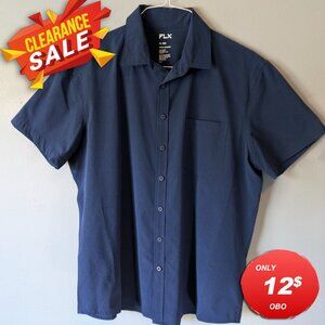 Men's FLX Slim XL Performance Untucked-Fit Button Down Shirt
